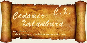 Čedomir Kalambura vizit kartica